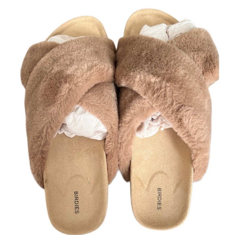 Birdies | faux fur slides